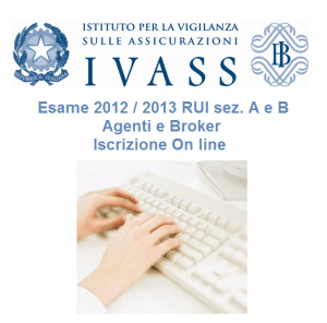 Iscrizione Online Esame IVASS