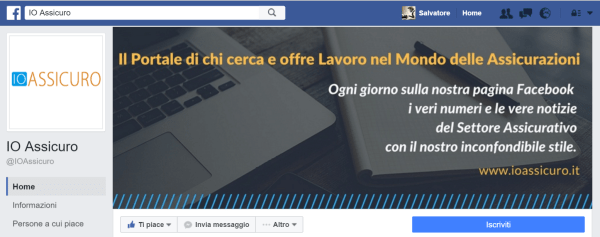 Pagina Facebook di IO Assicuro