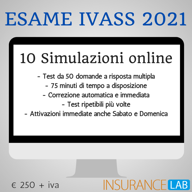 BANNER SIMULAZIONI ONLINE ESAME IVASS 2021