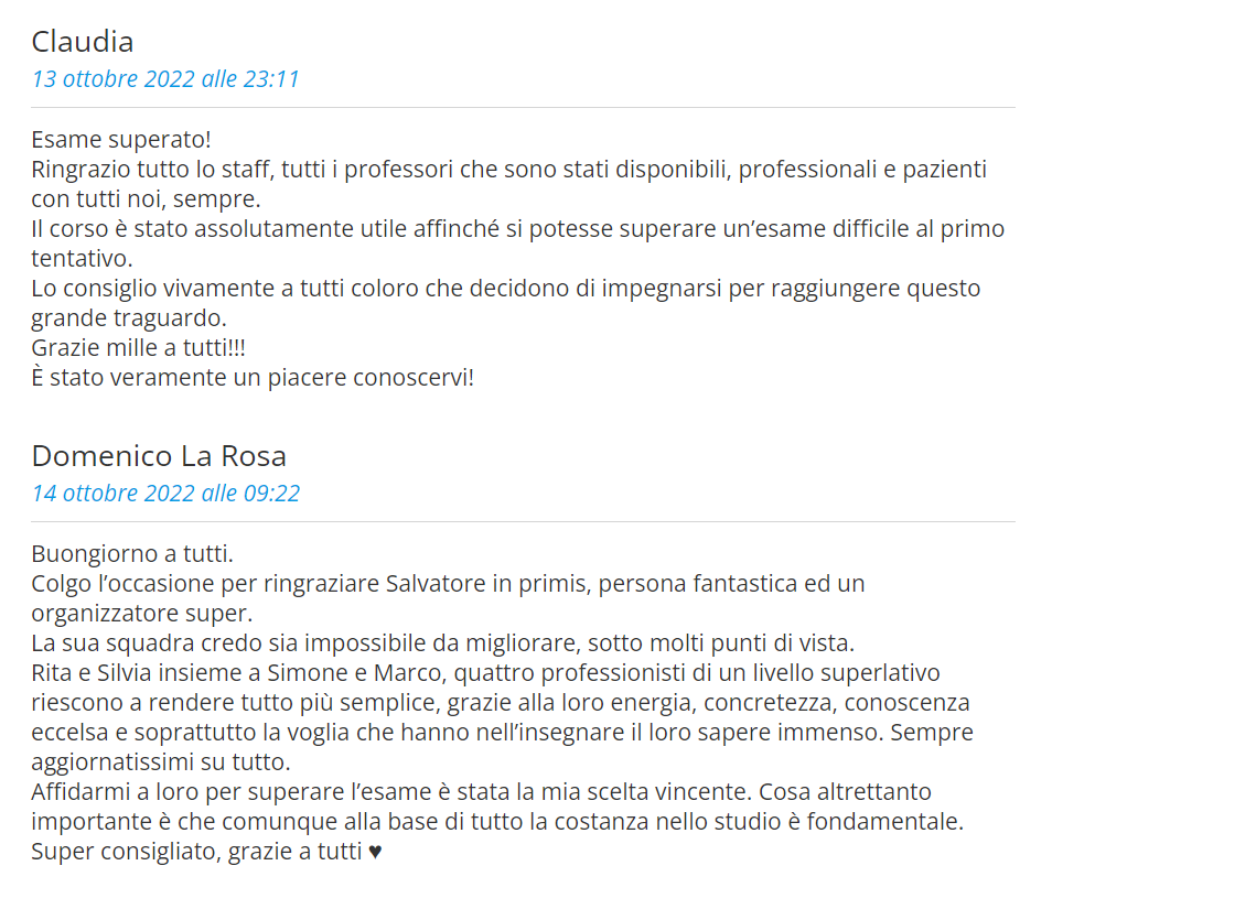 Ringraziamenti corso sul sito2