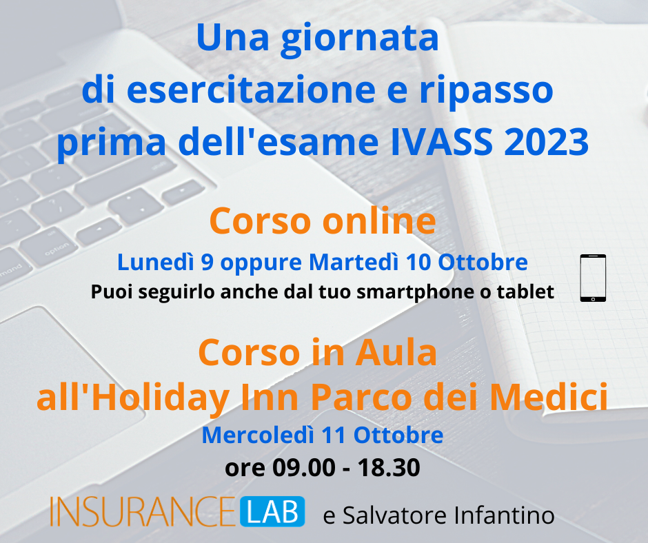 Banner una giornata di ripasso prima dell'Esame IVASS 2023